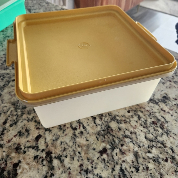 Green Tupperware Rectangular Storage Container - Picture 4 of 7